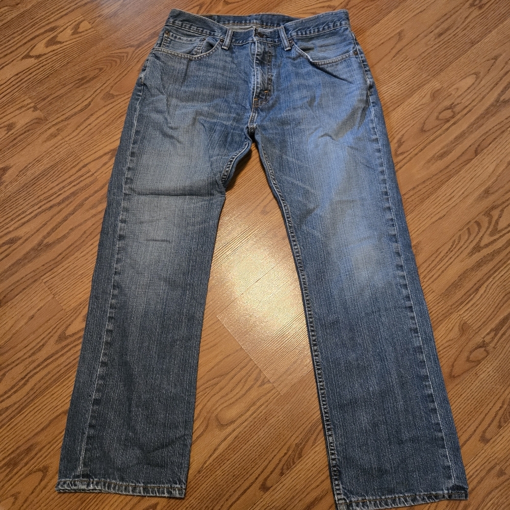 Levis 559 Jeans Men Denim Medium Wash Relaxed Straight Fit Cotton Casual 34 X 32
